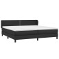 vidaXL Cama box spring con colchón cuero sintético negro 200x200 cm vidaXL Cama box spring con colchón cuero sintético negro 200x200 cm