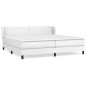 vidaXL Cama box spring con colchón cuero sintético blanco 200x200 cm