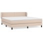 vidaXL Cama box spring con colchón cuero sintético capuchino 180x200cm vidaXL Cama box spring con colchón cuero sintético capuchino 180x200cm