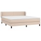 vidaXL Cama box spring con colchón cuero sintético capuchino 180x200cm vidaXL Cama box spring con colchón cuero sintético capuchino 180x200cm