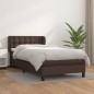 vidaXL Cama box spring con colchón cuero sintético marrón 90x200 cm vidaXL Cama box spring con colchón cuero sintético marrón 90x200 cm