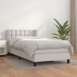 vidaXL Cama box spring con colchón cuero sintético blanco 90x190 cm vidaXL Cama box spring con colchón cuero sintético blanco 90x190 cm