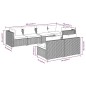 vidaXL Set muebles de jardín 7 piezas y cojines ratán sintético marrón vidaXL Set muebles de jardín 7 piezas y cojines ratán sintético marrón