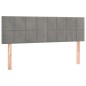 vidaXL Cama box spring con colchón terciopelo gris claro 140x200 cm vidaXL Cama box spring con colchón terciopelo gris claro 140x200 cm
