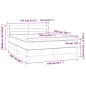 vidaXL Cama box spring con colchón terciopelo gris oscuro 140x200 cm vidaXL Cama box spring con colchón terciopelo gris oscuro 140x200 cm