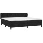 vidaXL Cama box spring con colchón terciopelo negro 200x200 cm vidaXL Cama box spring con colchón terciopelo negro 200x200 cm