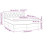 vidaXL Cama box spring con colchón terciopelo gris claro 140x200 cm vidaXL Cama box spring con colchón terciopelo gris claro 140x200 cm