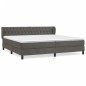 vidaXL Cama box spring con colchón terciopelo gris oscuro 200x200 cm vidaXL Cama box spring con colchón terciopelo gris oscuro 200x200 cm