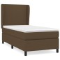 vidaXL Cama box spring con colchón tela marrón oscuro 90x200 cm vidaXL Cama box spring con colchón tela marrón oscuro 90x200 cm