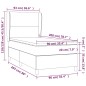 vidaXL Cama box spring con colchón tela marrón oscuro 90x200 cm vidaXL Cama box spring con colchón tela marrón oscuro 90x200 cm
