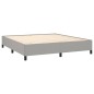vidaXL Cama box spring con colchón tela gris claro 160x200 cm