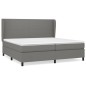 vidaXL Cama box spring con colchón tela gris oscuro 200x200 cm vidaXL Cama box spring con colchón tela gris oscuro 200x200 cm