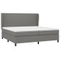 vidaXL Cama box spring con colchón tela gris oscuro 200x200 cm vidaXL Cama box spring con colchón tela gris oscuro 200x200 cm