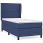 vidaXL Cama box spring con colchón tela azul 90x190 cm vidaXL Cama box spring con colchón tela azul 90x190 cm