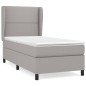 vidaXL Cama box spring con colchón tela gris claro 90x200 cm vidaXL Cama box spring con colchón tela gris claro 90x200 cm