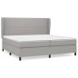 vidaXL Cama box spring con colchón tela gris claro 200x200 cm vidaXL Cama box spring con colchón tela gris claro 200x200 cm