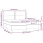 vidaXL Cama box spring con colchón tela gris claro 200x200 cm vidaXL Cama box spring con colchón tela gris claro 200x200 cm