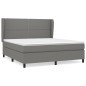 vidaXL Cama box spring con colchón tela gris oscuro 180x200 cm vidaXL Cama box spring con colchón tela gris oscuro 180x200 cm