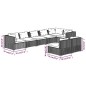 vidaXL Set de muebles de jardín 8 pzas y cojines ratán sintético gris vidaXL Set de muebles de jardín 8 pzas y cojines ratán sintético gris