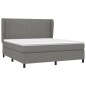 vidaXL Cama box spring con colchón tela gris oscuro 160x200 cm vidaXL Cama box spring con colchón tela gris oscuro 160x200 cm