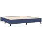 vidaXL Cama box spring con colchón tela azul 200x200 cm vidaXL Cama box spring con colchón tela azul 200x200 cm