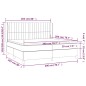 vidaXL Cama box spring con colchón tela azul 200x200 cm vidaXL Cama box spring con colchón tela azul 200x200 cm