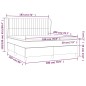 vidaXL Cama box spring con colchón tela gris claro 180x200 cm