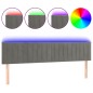 vidaXL Cabecero con LED de terciopelo gris claro 200x5x78/88 cm vidaXL Cabecero con LED de terciopelo gris claro 200x5x78/88 cm