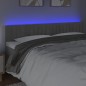 vidaXL Cabecero con LED de terciopelo gris claro 200x5x78/88 cm vidaXL Cabecero con LED de terciopelo gris claro 200x5x78/88 cm