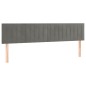 vidaXL Cabecero con LED de terciopelo gris claro 200x5x78/88 cm vidaXL Cabecero con LED de terciopelo gris claro 200x5x78/88 cm