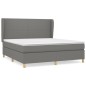 vidaXL Cama box spring con colchón tela gris oscuro 180x200 cm vidaXL Cama box spring con colchón tela gris oscuro 180x200 cm