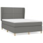 vidaXL Cama box spring con colchón tela gris oscuro 140x200 cm vidaXL Cama box spring con colchón tela gris oscuro 140x200 cm