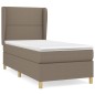 vidaXL Cama box spring con colchón tela gris taupe 100x200 cm vidaXL Cama box spring con colchón tela gris taupe 100x200 cm