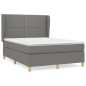 vidaXL Cama box spring con colchón tela gris oscuro 140x190 cm vidaXL Cama box spring con colchón tela gris oscuro 140x190 cm