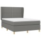 vidaXL Cama box spring con colchón tela gris oscuro 140x190 cm vidaXL Cama box spring con colchón tela gris oscuro 140x190 cm
