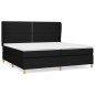 vidaXL Cama box spring con colchón tela negro 200x200 cm vidaXL Cama box spring con colchón tela negro 200x200 cm