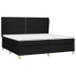 vidaXL Cama box spring con colchón tela negro 200x200 cm vidaXL Cama box spring con colchón tela negro 200x200 cm