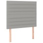 vidaXL Cama box spring con colchón tela gris claro 80x200 cm