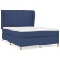 vidaXL Cama box spring con colchón tela azul 140x200 cm vidaXL Cama box spring con colchón tela azul 140x200 cm
