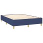 vidaXL Cama box spring con colchón tela azul 140x200 cm vidaXL Cama box spring con colchón tela azul 140x200 cm