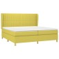 vidaXL Cama box spring con colchón tela verde 200x200 cm vidaXL Cama box spring con colchón tela verde 200x200 cm