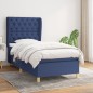 vidaXL Cama box spring con colchón tela azul 80x200 cm vidaXL Cama box spring con colchón tela azul 80x200 cm