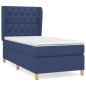 vidaXL Cama box spring con colchón tela azul 80x200 cm vidaXL Cama box spring con colchón tela azul 80x200 cm