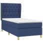 vidaXL Cama box spring con colchón tela azul 80x200 cm vidaXL Cama box spring con colchón tela azul 80x200 cm