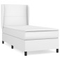 vidaXL Cama box spring con colchón cuero sintético blanco 80x200 cm vidaXL Cama box spring con colchón cuero sintético blanco 80x200 cm