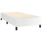 vidaXL Cama box spring con colchón cuero sintético blanco 80x200 cm vidaXL Cama box spring con colchón cuero sintético blanco 80x200 cm