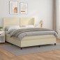 vidaXL Cama box spring con colchón cuero sintético crema 160x200 cm vidaXL Cama box spring con colchón cuero sintético crema 160x200 cm