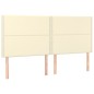 vidaXL Cama box spring con colchón cuero sintético crema 160x200 cm vidaXL Cama box spring con colchón cuero sintético crema 160x200 cm