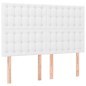 vidaXL Cama box spring con colchón cuero sintético blanco 140x190 cm vidaXL Cama box spring con colchón cuero sintético blanco 140x190 cm