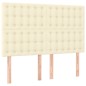vidaXL Cama box spring con colchón cuero sintético crema 140x200cm